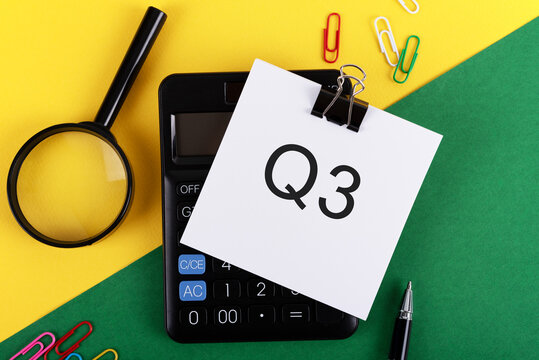 Q3 the third fiscal quarter business concept