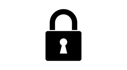 Naklejka premium simple minimalist icon representing a locked state, privacy, and digital encryption for web or mobile interfaces.