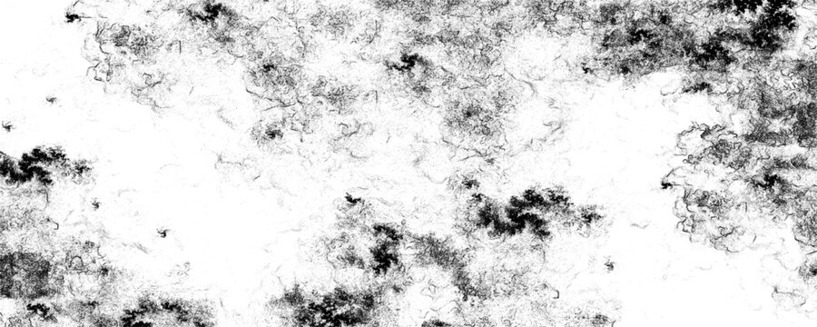 Abstract black and white fractal cloud border texture background. This monochromatic distressed framing introduces an exceptionally energetic edge perfectly suited for modern branding.