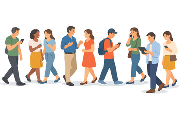 Fototapeta premium People Communication and Networking Concept Art