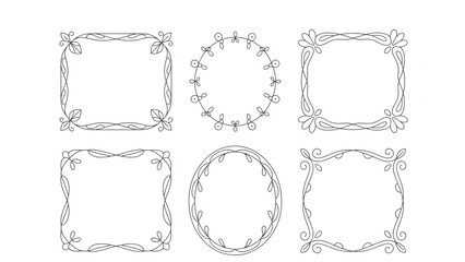 Obraz premium Mid Century Minimal Abstract Line Art Set – Geometric Shapes and Stripe Elements Collection