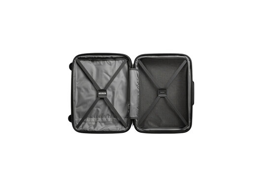 Open empty luggage readiness for travel adventure