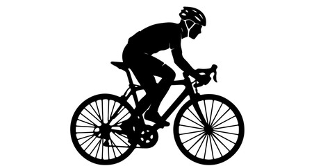 Obraz premium cyclist silhouette vector