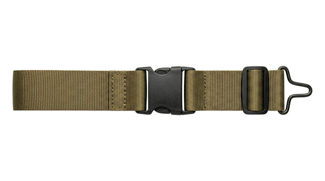 Tactical olive drab webbing belt with plastic buckle