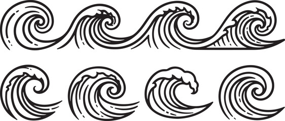 Fototapeta premium Intricate black and white pattern of swirling, overlapping lines Vector