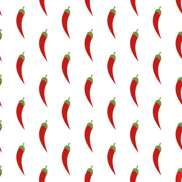 Cinco de Mayo festive red chili peppers pattern isolated on transparent background