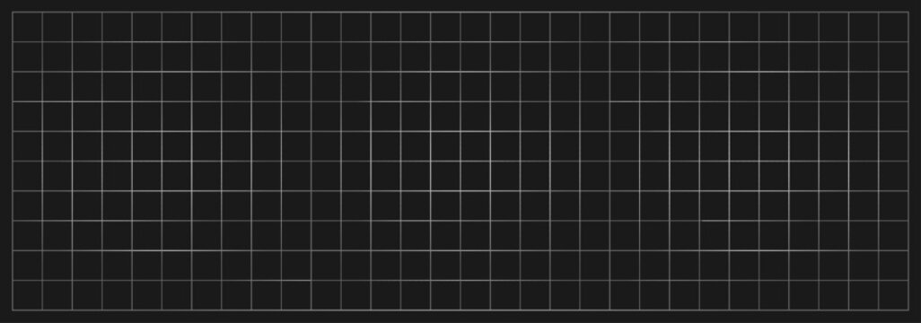 Blueprint black grid. Metric graph paper pattern. Blank millimeter sheet for technical drawing, engineering sketch, architectural design, school work. Tech 2d linear background. Vector illustration