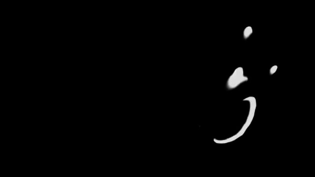 white smoke cloud puff animation drifting softly on dark background smooth vapor effect cinematic motion loop