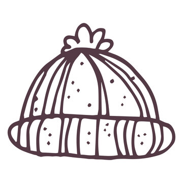 Winter toboggan hand drawn icon 11