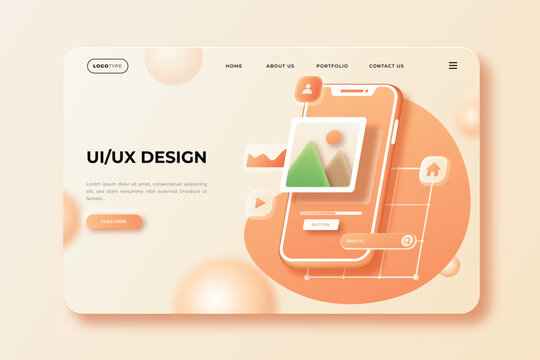 Gradient ui ux landing page