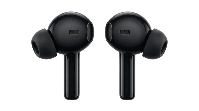 Pair of black wireless in-ear headphones