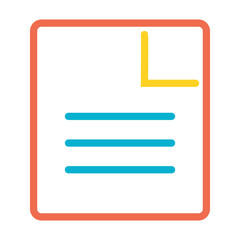 Obraz premium Colorful file document icon