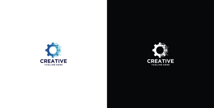 Modern technology solution logo design