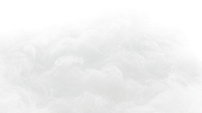 Ethereal white smoke texture, soft swirling mist effect, abstract bright fog background for design isolated on Transparent Background