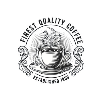 Finest Quality Coffee Established 1950 Emblem.