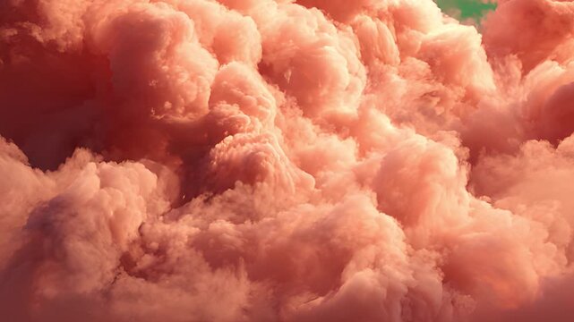 a close-up texture resembling cotton candy, pink clouds, or soft insulating material. Soft, fluffy, and fibrous in appearance.