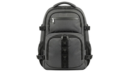 Naklejka premium Heavy duty grey tech backpack with multiple pockets