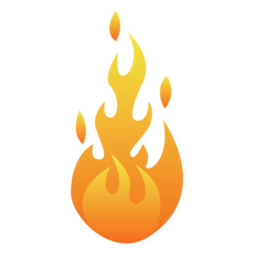 Cartoon flame illustration