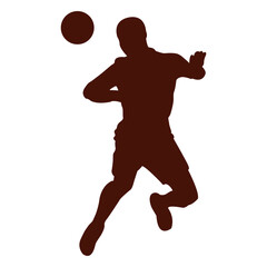 Obraz premium Football head kick silhouette