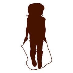 Girl jumping rope