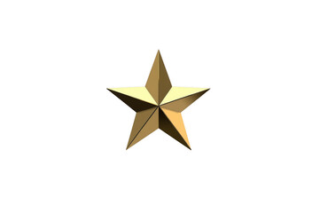Obraz premium Golden 3d star icon representing success achievement