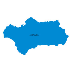 Naklejka premium Andalusia autonomous community map