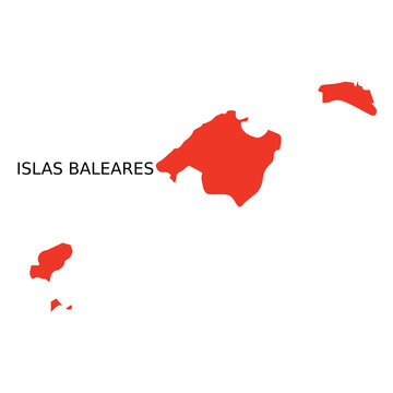 Balearic islands autonomous community map