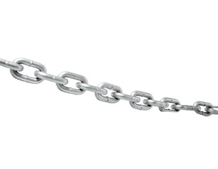 Fototapeta premium Interconnected metal links forming a strong, durable chain