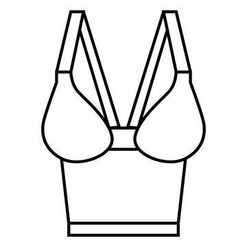 Women bustier bra stroke icon