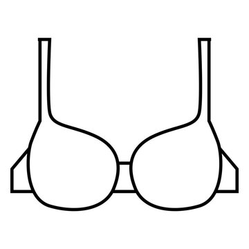 Women t shirt bra stroke icon