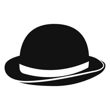 Bowler hat flat icon