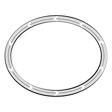 Oval arrow border frame