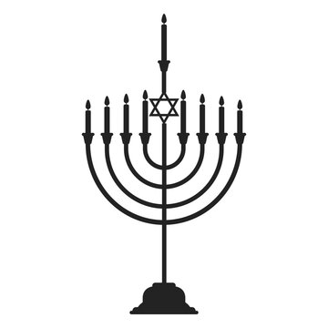 Jewish hanukkah menorah icon