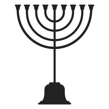 Jewish menorah icon