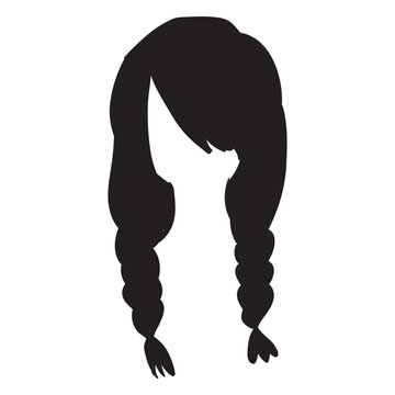 Double french braids hair flat