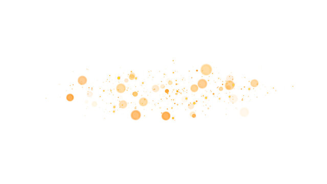 golden bokeh lights glowing glitter star dust particle isolated on transparent background,png gold sparkle design element