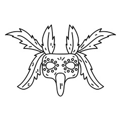 Obraz premium Mask accessory feather stroke