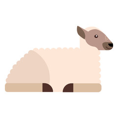 Sheep hoof lamb wool flat rounded geometric © Vexels
