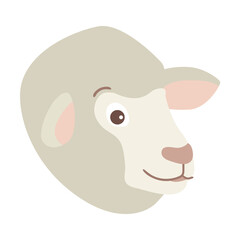 Sheep wool lamb flat sticker © Vexels
