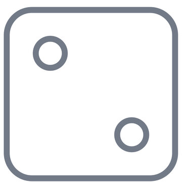 Dice two dot edge stroke