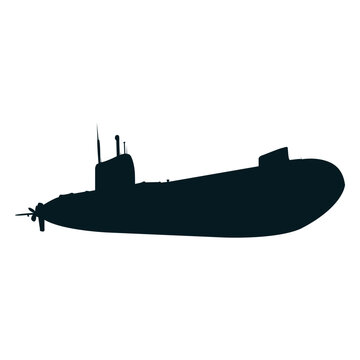 Diver submarine torpedo screw silhouette