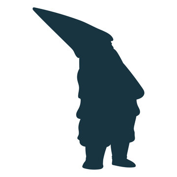 Gnome beard pygmy silhouette