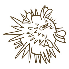 Cartoon puffer fish character © Vexels
