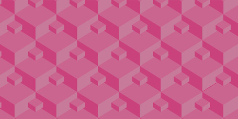 Fototapeta premium Illustration seamless pattern 3d cube abstract