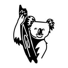 Stylish koala smiling © Vexels