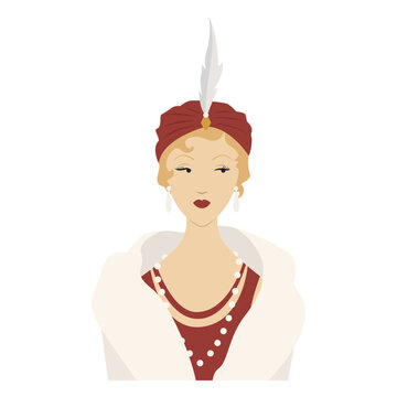 classy stylish lady colored