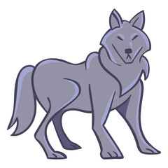 Fototapeta premium Wolf character stylish