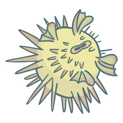 Beige blowfish pucker design © Vexels