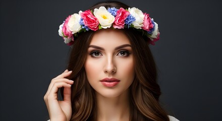 Naklejka premium Delicate Wedding Still Life featuring White Florals and Romantic Details