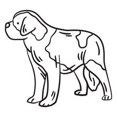 Dog breed stroke © Vexels